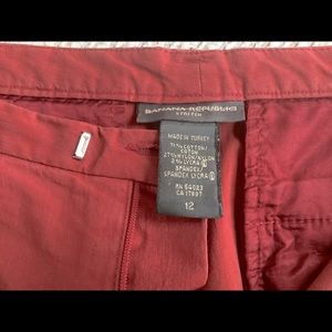 Dusty red Banana Republic stretch capri size 12